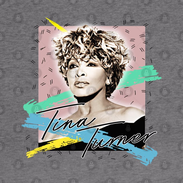 Tina Turner 1980s Style Retro Fan Art Design by DankFutura